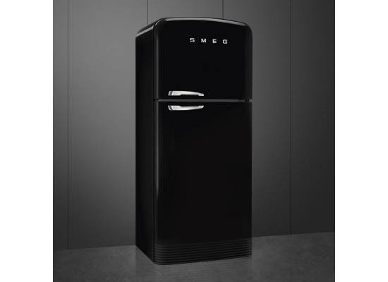 _RABAT_ | Lodówka wolnostojąca SMEG FAB50RBL5 czarny | zawiasy po PRAWEJ | 188cm | linia 50's STYLE