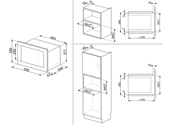 _RABAT_ | wysyłka 24H* | Kuchenka mikrofalowa SMEG FMI017X stal nierdzewna | linia UNIVERSAL