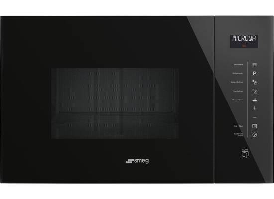 _RABAT_ | wysyłka 24H* | Kuchenka mikrofalowa SMEG FMI125N czarne szkło | linia LINEA