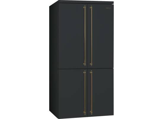 _RABAT_ | Lodówka wolnostojąca SbS SMEG FQ60CAO6 antracyt | NoFrost (pełny) | linia COLONIALE
