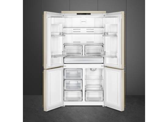 _RABAT_ | wysyłka 24H* | Lodówka wolnostojąca SbS SMEG FQ60CPO6 kremowy | NoFrost (pełny) | linia COLONIALE