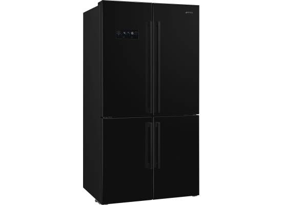 _RABAT_ | wysyłka 24H* | Lodówka wolnostojąca SbS SMEG FQ60NDE czarny | NoFrost (pełny) | linia UNIVERSAL