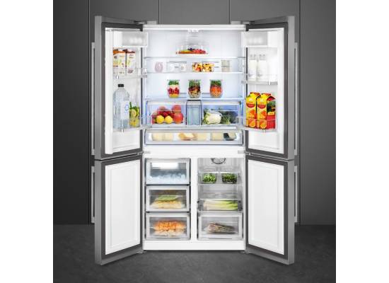 _RABAT_ | Lodówka wolnostojąca SbS SMEG FQ60XDAIE stal INOX-LOOK | NoFrost (pełny) | linia UNIVERSAL