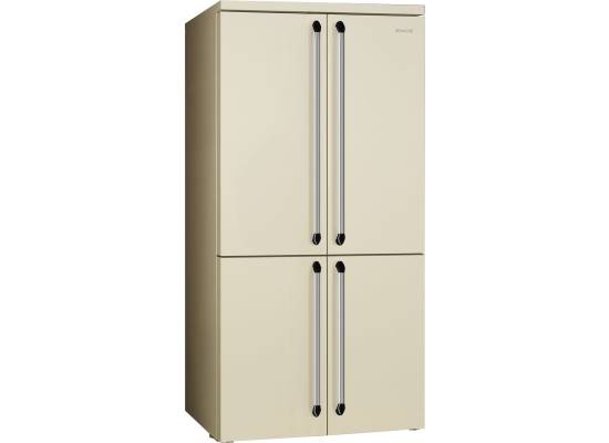 _RABAT_ | wysyłka 24H* | Lodówka wolnostojąca SbS SMEG FQ960P6 kremowy | NoFrost (pełny) | linia VICTORIA