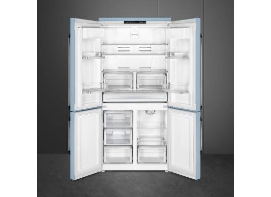 _RABAT_ | Lodówka wolnostojąca SbS SMEG FQ960PB6 pastelowy błękit | NoFrost (pełny) | linia VICTORIA