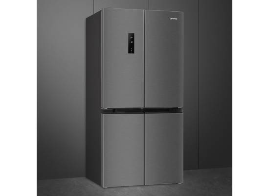 _RABAT_ | Lodówka wolnostojąca SbS SMEG FQI48KD czarna stal DARK-INOX | NoFrost | linia UNIVERSAL