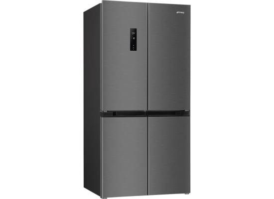 _RABAT_ | Lodówka wolnostojąca SbS SMEG FQI48KD czarna stal DARK-INOX | NoFrost | linia UNIVERSAL
