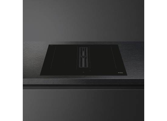 _RABAT_ | Płyta indukcyjna z okapem SMEG HOBD472D2 czarne szkło | 70cm | 650 m3/h | linia UNIVERSAL