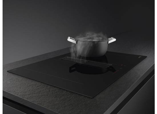 _RABAT_ | Płyta indukcyjna z okapem SMEG HOBD472D2 czarne szkło | 70cm | 650 m3/h | linia UNIVERSAL