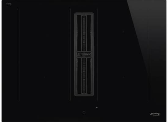 _RABAT_ | Płyta indukcyjna z okapem SMEG HOBD472D2 czarne szkło | 70cm | 650 m3/h | linia UNIVERSAL