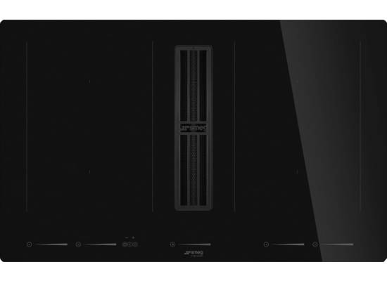 _RABAT_ | wysyłka 24H* | Płyta indukcyjna z okapem SMEG HOBD682D2 czarne szkło | 83cm | 650 m3/h | linia UNIVERSAL