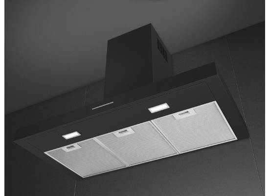 _RABAT_ | Okap przyścienny SMEG KBT900NE czarny mat | 90cm | 677 m3/h | linia UNIVERSAL