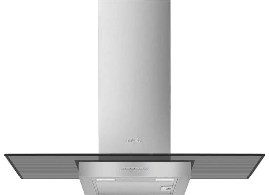 Okap przyścienny SMEG KBT900VE stal nierdzewna + szkło | 90cm | 677 m3/h | linia UNIVERSAL