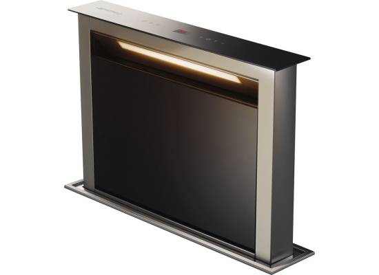 _RABAT_ | Okap blatowy downdraft SMEG KDD60VXE-3 czarne szkło + stal nierdzewna | 54cm | 650 m3/h | linia UNIVERSAL