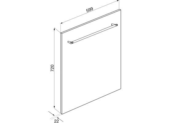 _RABAT_ | Panel ozdobny do zmywarki SMEG KIT82CX stal nierdzewna | z rączką Classica | 60x82cm | linia CLASSICA