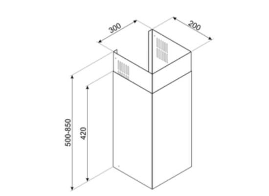 _RABAT_ | wysyłka 24H* | Komin SMEG KITCMNKVMB czarny mat do okapu KV | linia UNIVERSAL