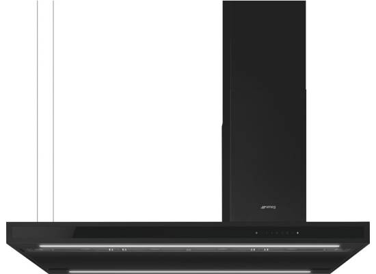 _RABAT_ | Okap wyspowy SMEG KLTI12L4MB czarny mat | 120cm | 820 m3/h | linia UNIVERSAL