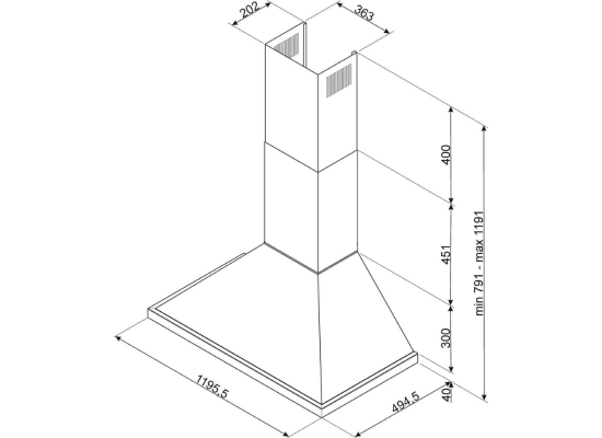 _RABAT_ | WYLECIAŁO SMEG - Okap przyścienny SMEG KPF12WH biały | 120cm | 777 m3/h | linia PORTOFINO