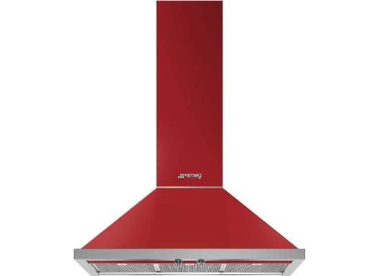 _RABAT_ | WYLECIAŁO SMEG - Okap przyścienny SMEG KPF9RD czerwony | 90cm | 781 m3/h | linia PORTOFINO