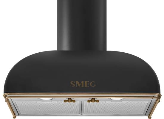 _RABAT_ | Okap przyścienny SMEG KS59AOE2 antracyt (pokrętła z mosiądzu) | 60cm | 754 m3/h | linia COLONIALE
