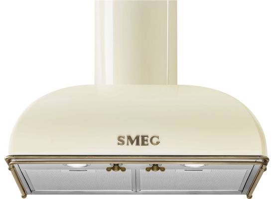_RABAT_ | Okap przyścienny SMEG KS59POE2 kremowy (pokrętła z mosiądzu) | 60cm | 754 m3/h | linia COLONIALE