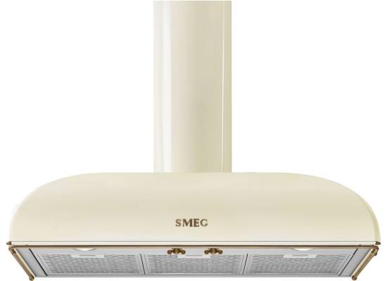 _RABAT_ | Okap przyścienny SMEG KS89POE kremowy (pokrętła z mosiądzu) | 90cm | 788 m3/h | linia COLONIALE