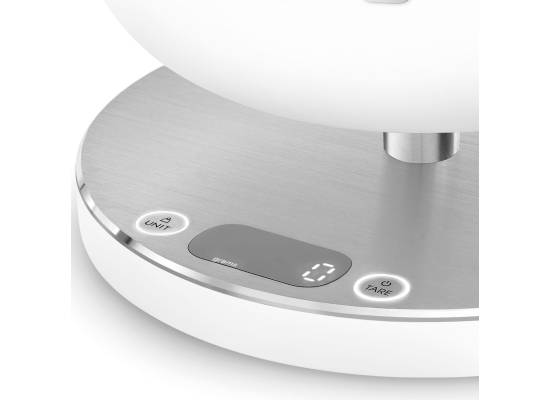 _RABAT_ | wysyłka 24H* | Waga kuchenna SMEG KSC01WHMWW biały mat | misa stalowa 1,8l | bateria Li-Ion 1200 mAh | linia COLLEZIONE