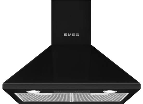 _RABAT_ | Okap przyścienny SMEG KSED65NEE czarny | 60cm | 593 m3/h | linia UNIVERSAL