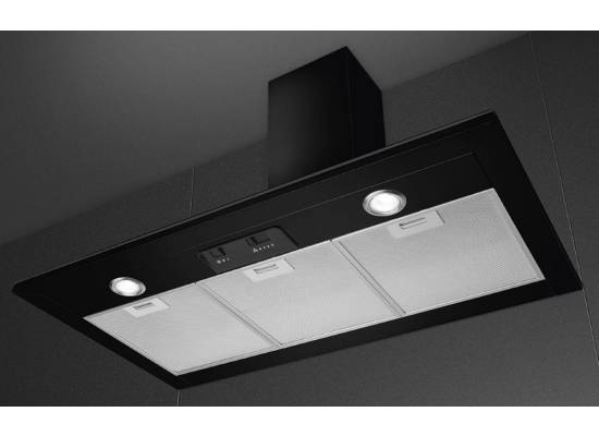 _RABAT_ | Okap przyścienny SMEG KSED95NEE czarny | 90cm | 593 m3/h | linia UNIVERSAL