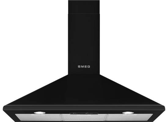 _RABAT_ | Okap przyścienny SMEG KSED95NEE czarny | 90cm | 593 m3/h | linia UNIVERSAL