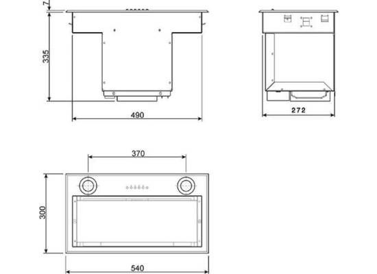 _RABAT_ | Okap do zabudowy SMEG KSEG58PXE stal nierdzewna | 54cm | 643 m3/h | linia UNIVERSAL