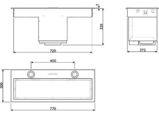 _RABAT_ | Okap do zabudowy SMEG KSEG78PXE stal nierdzewna | 77cm | 643 m3/h | linia UNIVERSAL