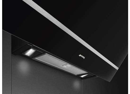 Okap przyścienny SMEG KV28N czarne szkło | 80cm | 666 m3/h | linia NOWA LINEA
