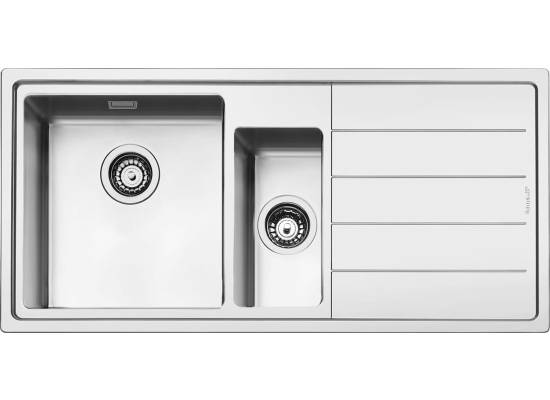 Zlew SMEG LFT102D | komora LEWA | stal szczotkowana INOX | linia MIRA