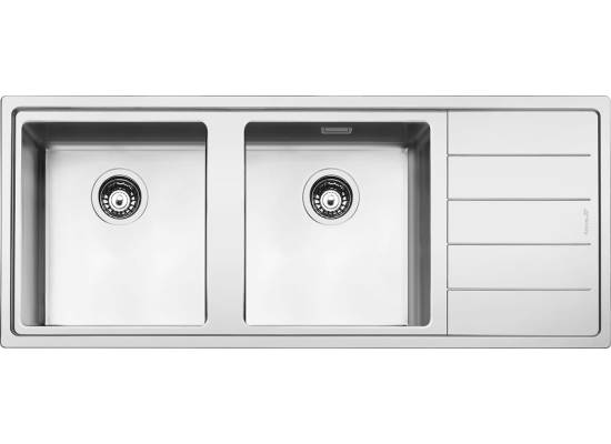 Zlew SMEG LFT116D | komora LEWA | stal szczotkowana INOX | linia MIRA