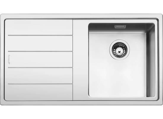 Zlew SMEG LFT861S | komora PRAWA | stal szczotkowana INOX | linia MIRA