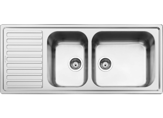 Zlew SMEG LGR116-2 stal szczotkowana INOX | linia ALBA