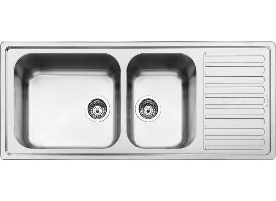 Zlew SMEG LGR116-2 stal szczotkowana INOX | linia ALBA