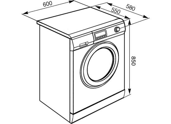 _RABAT_ | Pralko-suszarka wolnostojąca SMEG LSF147E | 7/4 kg | 1400 obr/min | linia UNIVERSAL