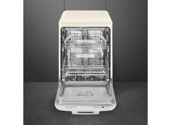 _RABAT_ | Zmywarka wolnostojąca SMEG LVFABCR3 kremowy + uchwyt chrom | 60cm | linia 50's STYLE