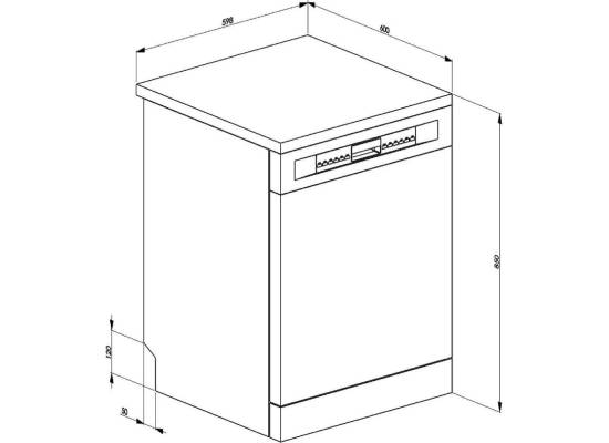 Zmywarka wolnostojąca SMEG LVSP345BQX stal nierdzewna | 60cm | linia CLASSICA