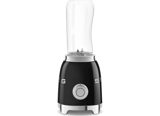 _RABAT_ | wysyłka 24H* | Blender sportowy SMEG PBF01BLEU czarny połysk | 2 butelki BOTTLE-TO-GO 600 ml | linia 50's STYLE