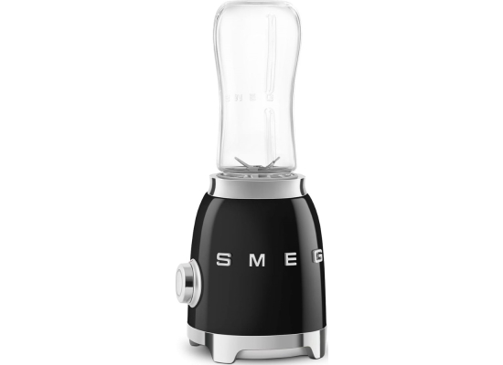 _RABAT_ | wysyłka 24H* | Blender sportowy SMEG PBF01BLEU czarny połysk | 2 butelki BOTTLE-TO-GO 600 ml | linia 50's STYLE
