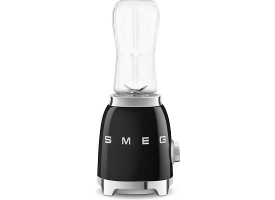 _RABAT_ | wysyłka 24H* | Blender sportowy SMEG PBF01BLEU czarny połysk | 2 butelki BOTTLE-TO-GO 600 ml | linia 50's STYLE