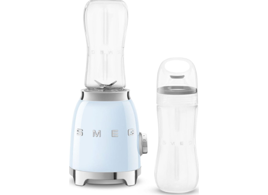 _RABAT_ | wysyłka 24H* | Blender sportowy SMEG PBF01PBEU pastelowy błękit | 2 butelki BOTTLE-TO-GO 600 ml | linia 50's STYLE