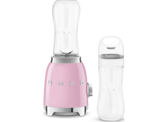 _RABAT_ | wysyłka 24H* | Blender sportowy SMEG PBF01PKEU pastelowy róż | 2 butelki BOTTLE-TO-GO 600 ml | linia 50's STYLE