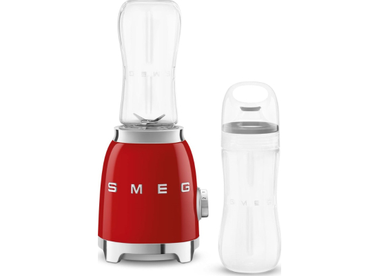 _RABAT_ | wysyłka 24H* | Blender sportowy SMEG PBF01RDEU czerwony | 2 butelki BOTTLE-TO-GO 600 ml | linia 50's STYLE