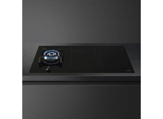 _RABAT_ | Płyta indukcyjno-gazowa SMEG PM3953D czarne szkło | linia CLASSICA
