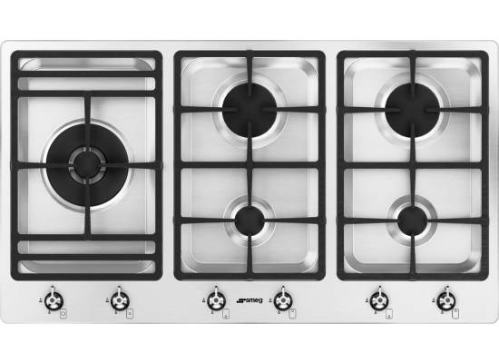 _RABAT_ | Płyta gazowa SMEG PS9062 stal nierdzewna | linia CLASSICA