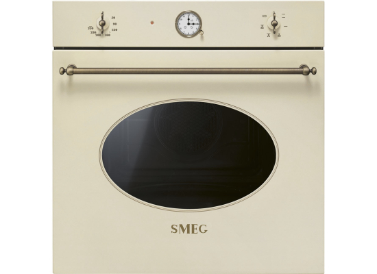 _RABAT_ | wysyłka 24H* | Piekarnik SMEG SF68C1PO kremowy (wykończenie w kolorze mosiężnym) | emalia Ever Clean | linia COLONIALE